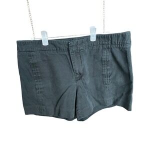 Gap Womens Black Chino Shorts Mid Rise Cotton Blend Size 6 Casual Summer Basic